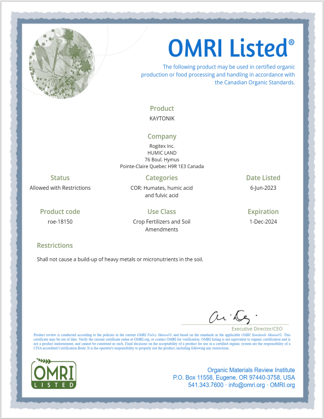 Kaytonik® Organic Soil Amendment
