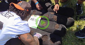 Cleveland Browns Volunteer at the Urban Agriculture Innovation Zone for the Family Garden Initiative